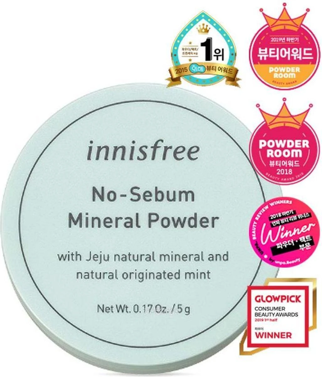 Innisfree NO SEBUM Mineral Face Powder - Setting Powder - Korean Beauty - New 2022 - Matterend Effect - Verminderd Glans - All Skin Types - Neutralizes Shine T-Zone 1 Innisfree NO SEBUM Mineral Face Powder - Setting Powder - Korean Beauty - New 2022 - Matterend Effect - Verminderd Glans - All Skin Types - Neutralizes Shine T-Zone
