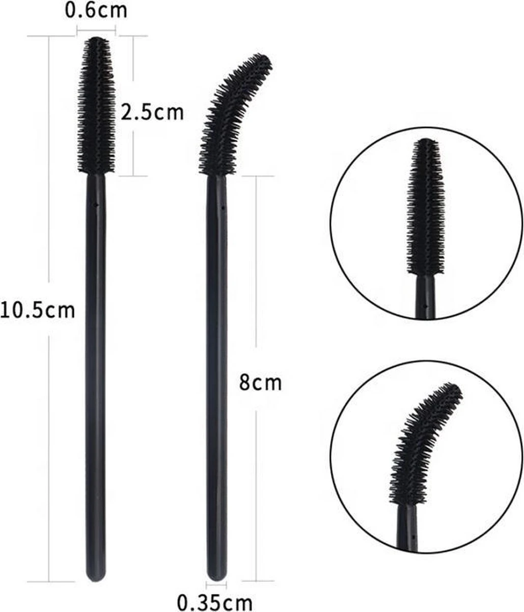 Lashes & More – 50 Stuks Siliconen WimperBorsteltjes – Zwart - Mascara Borsteltjes - Mascara Borstel - Wimper Borstel - Siliconen Wimperborstel - Wimperborstel Voor Wimper Extensions - Siliconen Wenkbrauwborstel -Siliconen Top - Wenkbrauw Kwast 4 Lashes & More – 50 Stuks Siliconen WimperBorsteltjes – Zwart - Mascara Borsteltjes - Mascara Borstel - Wimper Borstel - Siliconen Wimperborstel - Wimperborstel Voor Wimper Extensions - Siliconen Wenkbrauwborstel -Siliconen Top - Wenkbrauw Kwast - Afbeelding 4