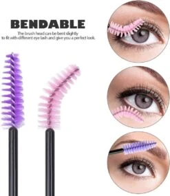 Vardaan Wegwerp Wimper & Wenkbrauw Borstels - Mascara Borsteltjes - Paarse & Roze Borsteltjes Voor Makeup - Mascara Borstel - 50 Stuks -Cosmetisch Korting 1039x1200 1