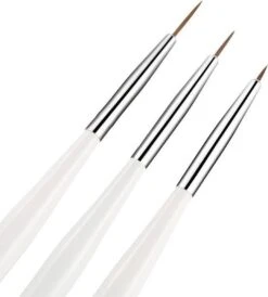 Merkloos Nail Art 3 Witte Penselen - Kwast - Eyelinerkwast - Liner - Brush - Fineliner - Totaal 3 Kwasten -Cosmetisch Korting 1080x1200 1