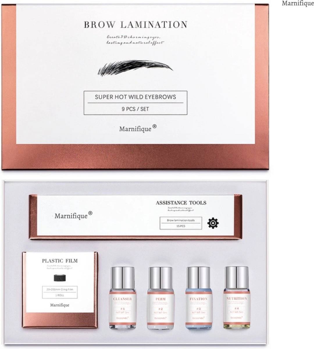 Marnifique® Professional Brow Lamination Kit - Starterkit - Eyebrow Lamination - Wenkbrauwgel - Wenkbrauw Borstel - Wenkbrauw Lift - Brow Soap - Brow Bar 2 Marnifique® Professional Brow Lamination Kit - Starterkit - Eyebrow Lamination - Wenkbrauwgel - Wenkbrauw Borstel - Wenkbrauw Lift - Brow Soap - Brow Bar - Afbeelding 2