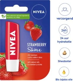 Nivea - Labello Strawberry Shine Lippenbalsem - 5,5 Ml Stick - Lipbalsem - Lipbalm - Lipverzorging - Verrijkt Met Shea Boter En Bio Jojoba Olie -Cosmetisch Korting 1082x1200 2