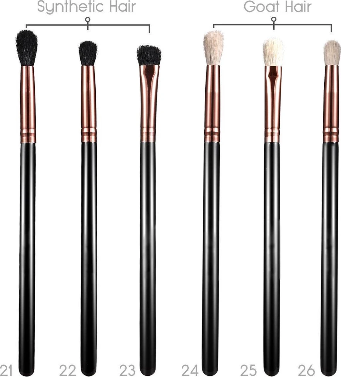 Evvie Professionele 29-delige Make-up Kwasten Set Deluxe Visagie Kwastenset 7 Evvie Professionele 29-delige Make-up Kwasten Set Deluxe Visagie Kwastenset - Afbeelding 7