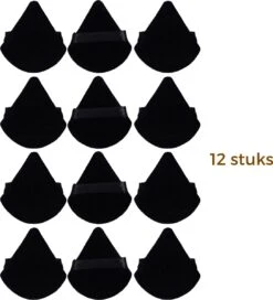 Merkloos Powder Puff Driehoek - Beauty Blender - Powder Puff - Poederdons - 12 Stuks - Zwart -Cosmetisch Korting 1088x1200 2