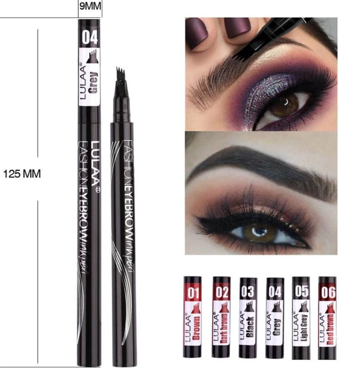 LULAA Microblade Pen - BRUIN - Watervaste Microblading Wenkbrauwpen - Waterproof Tattoo Pen - Make Up - Eyebrow Blading 5 LULAA Microblade Pen - BRUIN - Watervaste Microblading Wenkbrauwpen - Waterproof Tattoo Pen - Make Up - Eyebrow Blading - Afbeelding 5