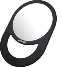Evolize Onbreekbare Spiegel Met Handvat - Ø 16,5 Cm - Ophangbaar - Rond - Handspiegel - Kappersspiegel - Reisspiegel - Make Up - Afmeting: 28 X 19 Cm - Zwart -Cosmetisch Korting 1107x1200 1