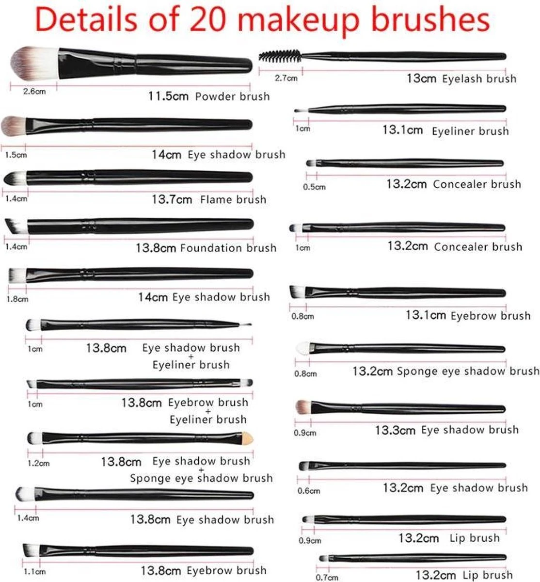 20Stuks Make-Up Kwasten Set Groen Oogschaduw Foundation Poeder Eyeliner Wimper Lip Make Up Borstel Cosmetische Beauty Tool Kit Hot 2 20Stuks Make-Up Kwasten Set Groen Oogschaduw Foundation Poeder Eyeliner Wimper Lip Make Up Borstel Cosmetische Beauty Tool Kit Hot - Afbeelding 2