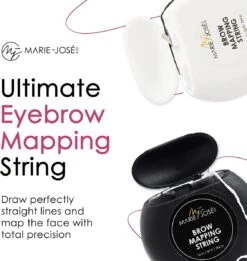 Marie-José & Co Brow Mapping String Set - Zwart & Witte Draad + 10 Vingerbeschermers - Perfect Wenkbrauwen Aftekenen Met Voorgekleurde Draad - Alternatief Voor Wenkbrauwsjablonen -Cosmetisch Korting 1137x1200 5