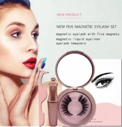 Nepwimers Zonder Lijm | Magnetische Wimpers | Eyeliners | Diamond Wimpers | Pincet | Wimperset | Model Diamond | Fake Lashes | M5 Lashes Diamond Set | Herbruikbare Wimpers | 3D Wimpers | Kit | Waterbestendig | Natuurlijke Wimpers | Waterproof