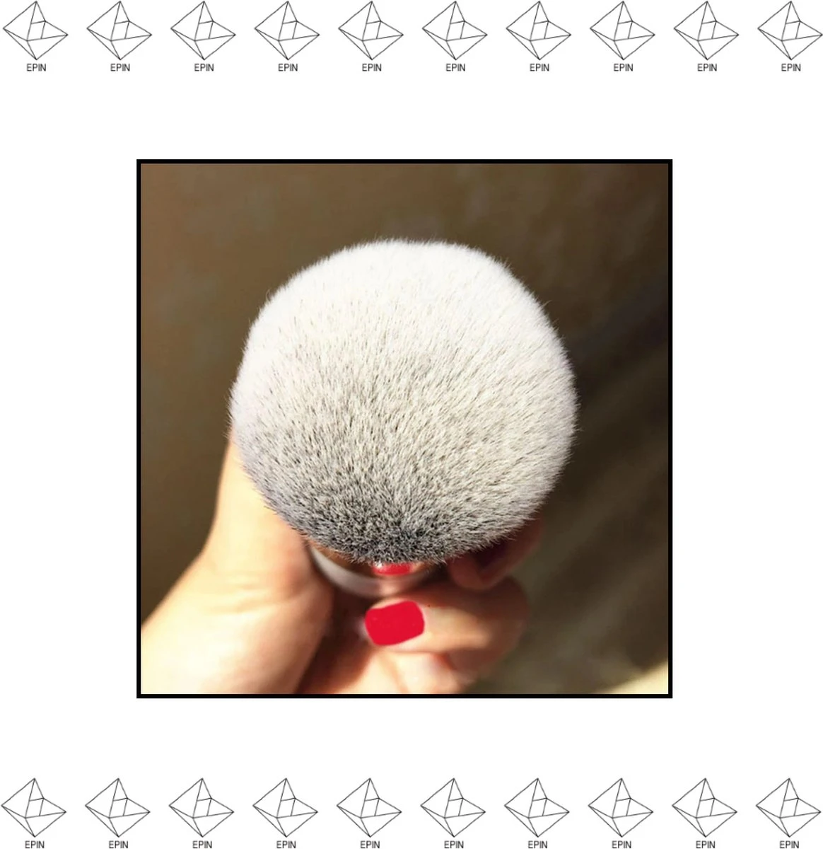 Merkloos EPIN | Poederkwast | Foundation Kwast | Powder Brush | Make-up Kwast | Zwart Met Zilver 2 Merkloos EPIN | Poederkwast | Foundation Kwast | Powder Brush | Make-up Kwast | Zwart Met Zilver - Afbeelding 2