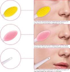 Merkloos Lip Scrub Borstel Set 4-delig - Mee Eters Verwijderen – Gezichtsreiniger – Gezichtsborstel Blackhead Remover -Cosmetisch Korting 1166x1200 1