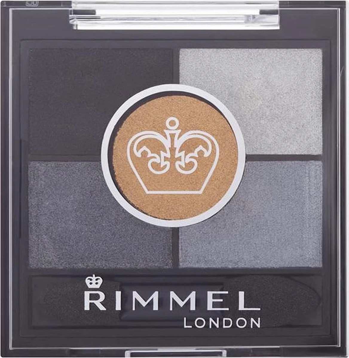 Rimmel London Glam'Eyes HD Pentad Oogschaduw - 023 Foggy Grey 3 Rimmel London Glam'Eyes HD Pentad Oogschaduw - 023 Foggy Grey - Afbeelding 3