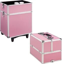 TecTake Cosmetica Koffer Met 3 Etages - Roze - Make-up Koffer -Cosmetisch Korting 1172x1200 5