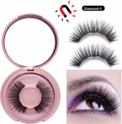 Nepwimers Zonder Lijm | Magnetische Wimpers | Eyeliners | Diamond Wimpers | Pincet | Wimperset | Model Diamond | Fake Lashes | M5 Lashes Diamond Set | Herbruikbare Wimpers | 3D Wimpers | Kit | Waterbestendig | Natuurlijke Wimpers | Waterproof -Cosmetisch Korting 1184x1200 8