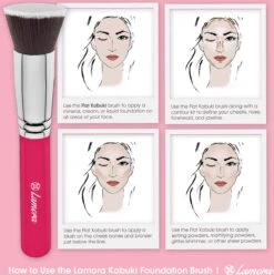 Foundation Borstel Roze - Lamora - Make-Up Kwast -Cosmetisch Korting 1197x1200 17