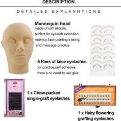 Lashes & More | Wimperextensions Starters Pakket + Luxe Nano Mister | Oefenset Voor Beginnend Wimperstylist | Lash Kit | Oefen Wimper Set -Cosmetisch Korting 1198x1200 18