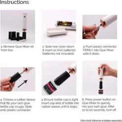 Lashes & More - GLUE SHAKER - Lijmschudder - Inkt Mixen - GLUE MIXER - Voor Het Goed Mengen Van Wimperlijm Nagellak Pigment Of Tattoo Inkt - Met Ventilator -Cosmetisch Korting 1198x1200 22