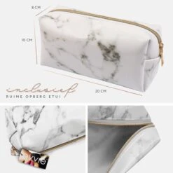 Evvie 24-delige Make-up Kwastenset - Wit/Rosé Goud - In Etui Marble -Cosmetisch Korting 1199x1200 5