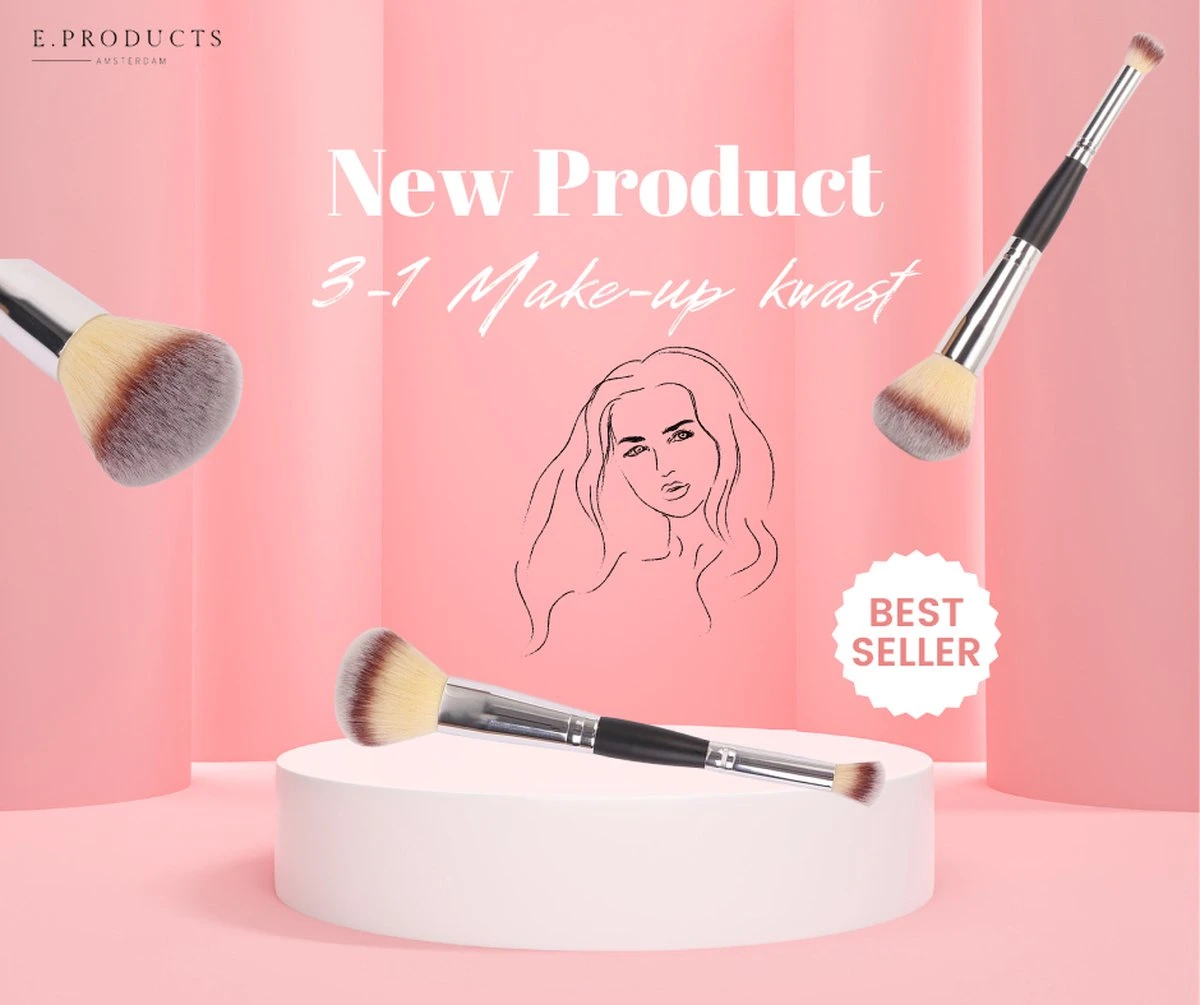 Foundation - Poeder - Make-up Kwast- Foundation Kwast - Concealer Kwast 3-in 1 - Must-have - Cadeau - Verjaardag - Populair - Trendy - Efficiënt - Tijdbesparend 5 Foundation - Poeder - Make-up Kwast- Foundation Kwast - Concealer Kwast 3-in 1 - Must-have - Cadeau - Verjaardag - Populair - Trendy - Efficiënt - Tijdbesparend - Afbeelding 5