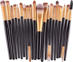 Evvie 20-delige Make-up Kwasten Set - Goud Zwart 13 Evvie 20-delige Make-up Kwasten Set - Goud Zwart -Cosmetisch Korting 1200x1014