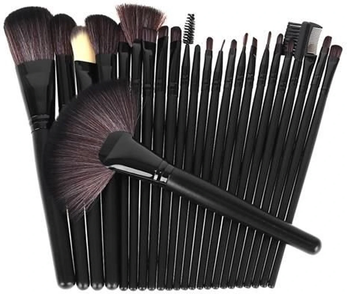 Make-up Kwasten Set - Professionele Kwasten - 24-delig Met Tasje - Cosmetica Kwasten - Zwart - Rheme 8 Make-up Kwasten Set - Professionele Kwasten - 24-delig Met Tasje - Cosmetica Kwasten - Zwart - Rheme - Afbeelding 8