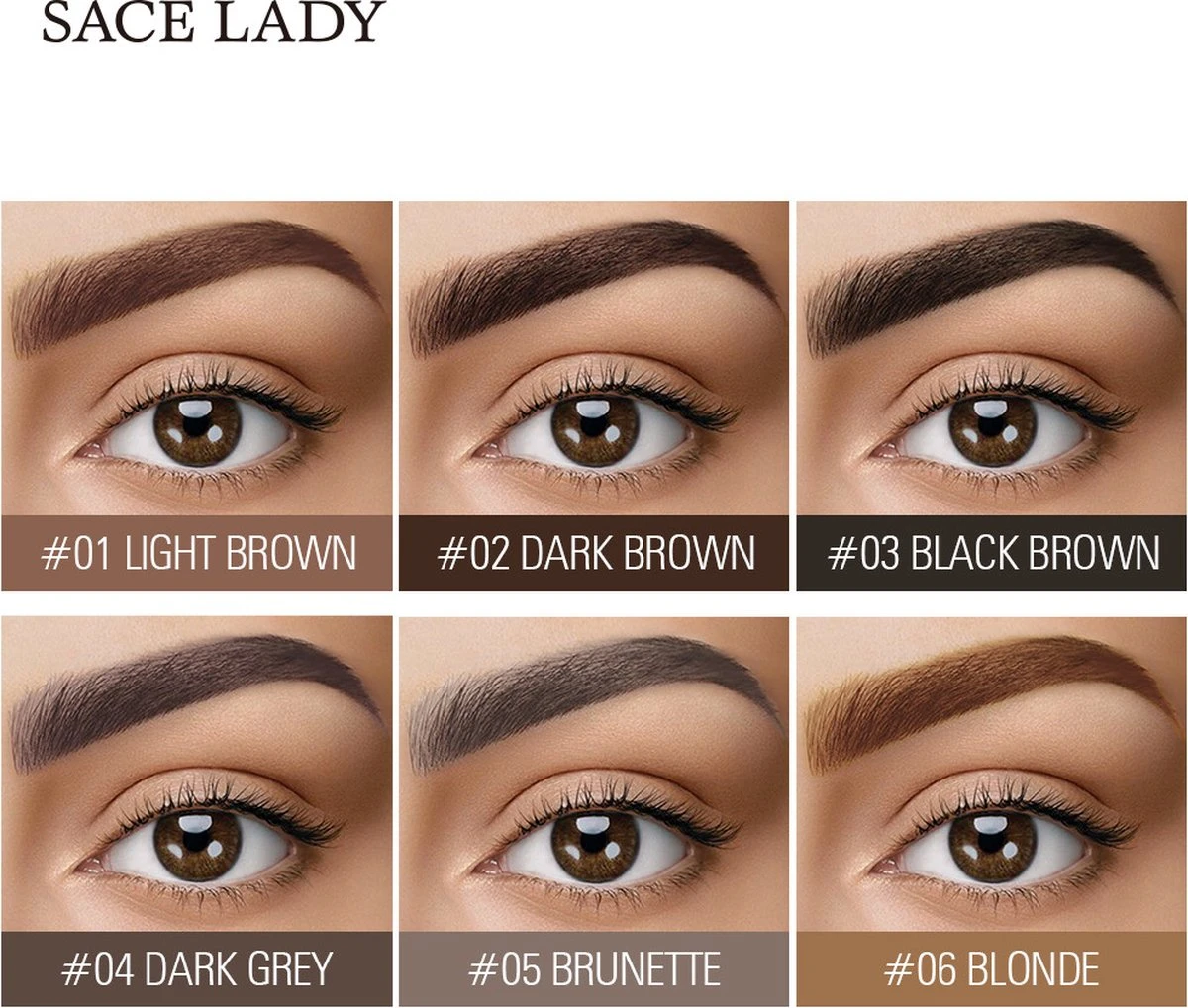 Sace Lady Tattoo Brow Peel-Off Gel - Brow Gel - Wenkbrauw Gel Mascara – Black Brown #03 – Assortiment ‘Het Gemak’ 4 Sace Lady Tattoo Brow Peel-Off Gel - Brow Gel - Wenkbrauw Gel Mascara – Black Brown #03 – Assortiment ‘Het Gemak’ - Afbeelding 4
