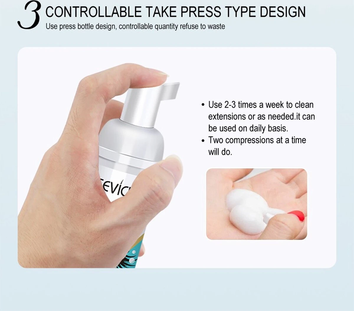 Sevich Wimper Extensions Cleanser - Wimpershampoo - Lash Foam Shampoo - Lash Cleanser - Wimper-shampoo - Assortiment 'Het Gemak' 7 Sevich Wimper Extensions Cleanser - Wimpershampoo - Lash Foam Shampoo - Lash Cleanser - Wimper-shampoo - Assortiment 'Het Gemak' - Afbeelding 7