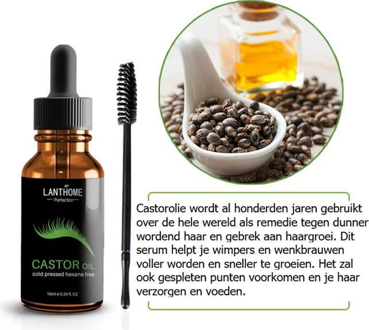 100% Natuurlijke Groei - Wenkbrauwserum - Vollere Wenkbrauwen - Castor Olie - Wenkbrauw Serum - 10ML 3 100% Natuurlijke Groei - Wenkbrauwserum - Vollere Wenkbrauwen - Castor Olie - Wenkbrauw Serum - 10ML - Afbeelding 3