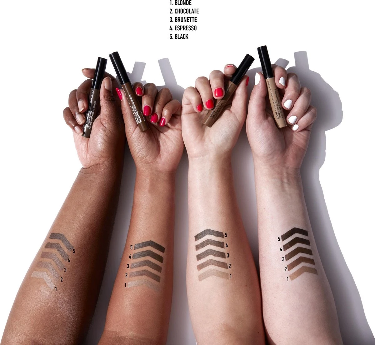 NYX Professional Makeup Tinted Brow Mascara - Chocolate TBM02 - Wenkbrauwgel 5 NYX Professional Makeup Tinted Brow Mascara - Chocolate TBM02 - Wenkbrauwgel - Afbeelding 5