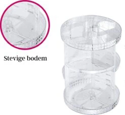 LuZana Make-Up Organizer - Beauty Organizer Voor Make Up - 360° Roterend - Opbergbox - Opbergdoos Cosmetica - Sieradendoos - Nagellak - Lippenstift - Transparant - Cadeautje Voor Vrouw -Cosmetisch Korting 1200x1106 2