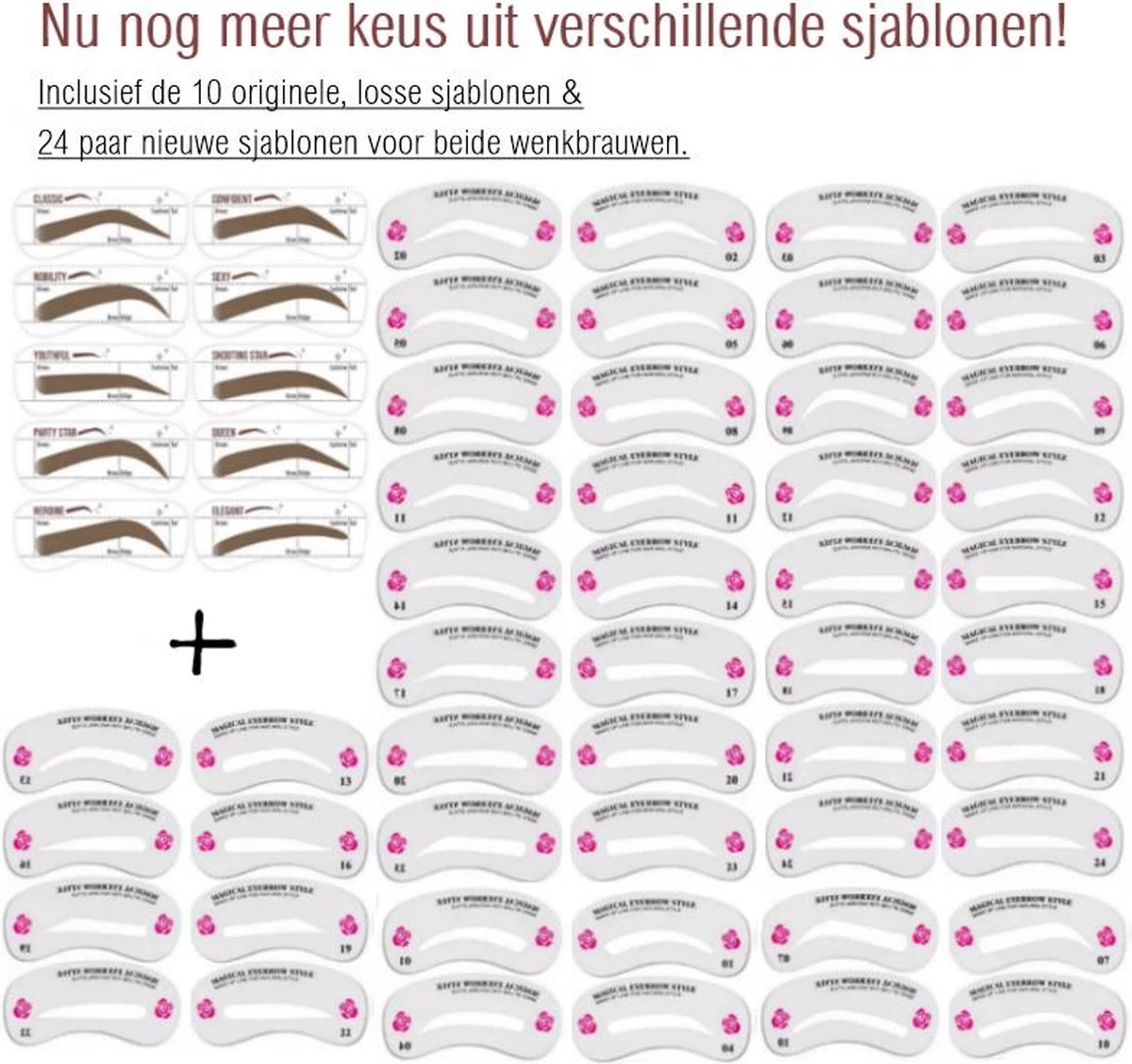 Merkloos Wenkbrauw Stempel – Brow Stamp – Stempelset – Make Up – Bruin – Incl. 34 Sjablonen – Incl. Wenkbrauw Borstel – Waterproof - Herbruikbaar - Cadeau Voor Haar 4 Merkloos Wenkbrauw Stempel – Brow Stamp – Stempelset – Make Up – Bruin – Incl. 34 Sjablonen – Incl. Wenkbrauw Borstel – Waterproof - Herbruikbaar - Cadeau Voor Haar - Afbeelding 4