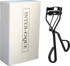 INTER-ESQUE® Wimperkruller - Eyelash Curler + 3x Gratis Extra Siliconen Pad & 3x Extra Kam - Zwart -Cosmetisch Korting 1200x1130 2