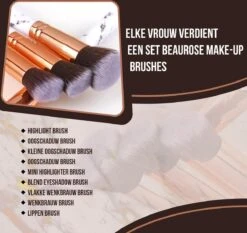 Luxe Make Up Kwasten Set - Make Up Brush - Oogschaduw – Beauty - Foundation Kwast - Poederkwast - Brush - Make Up - Cosmetica - Kwasten Set – Make Up Etui - Make Up Penselen Set – Make Up Set -Cosmetisch Korting 1200x1132 3