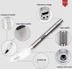 Microblading Pen Met Led Verlichting – Microblading Pen – Microblade Houder Met LED Lamp - Wenkbrauw Microblading Pen - Eyebrow Tattoo Pen - 3D- Hoge Kwaliteit – Herbruikbaar. -Cosmetisch Korting 1200x1157 3