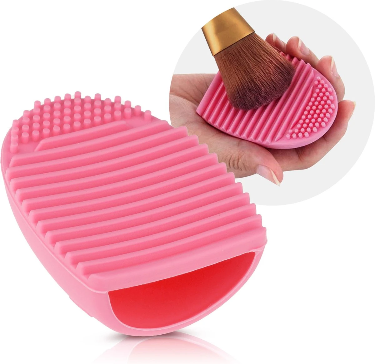 Make Up Kwasten Reiniger - Egg Roze - BrushEgg - Kwastenreiniger 1 Make Up Kwasten Reiniger - Egg Roze - BrushEgg - Kwastenreiniger