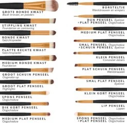 Evvie 20-delige Make-up Kwasten Set - Goud Zwart 12 Evvie 20-delige Make-up Kwasten Set - Goud Zwart -Cosmetisch Korting 1200x1170 28