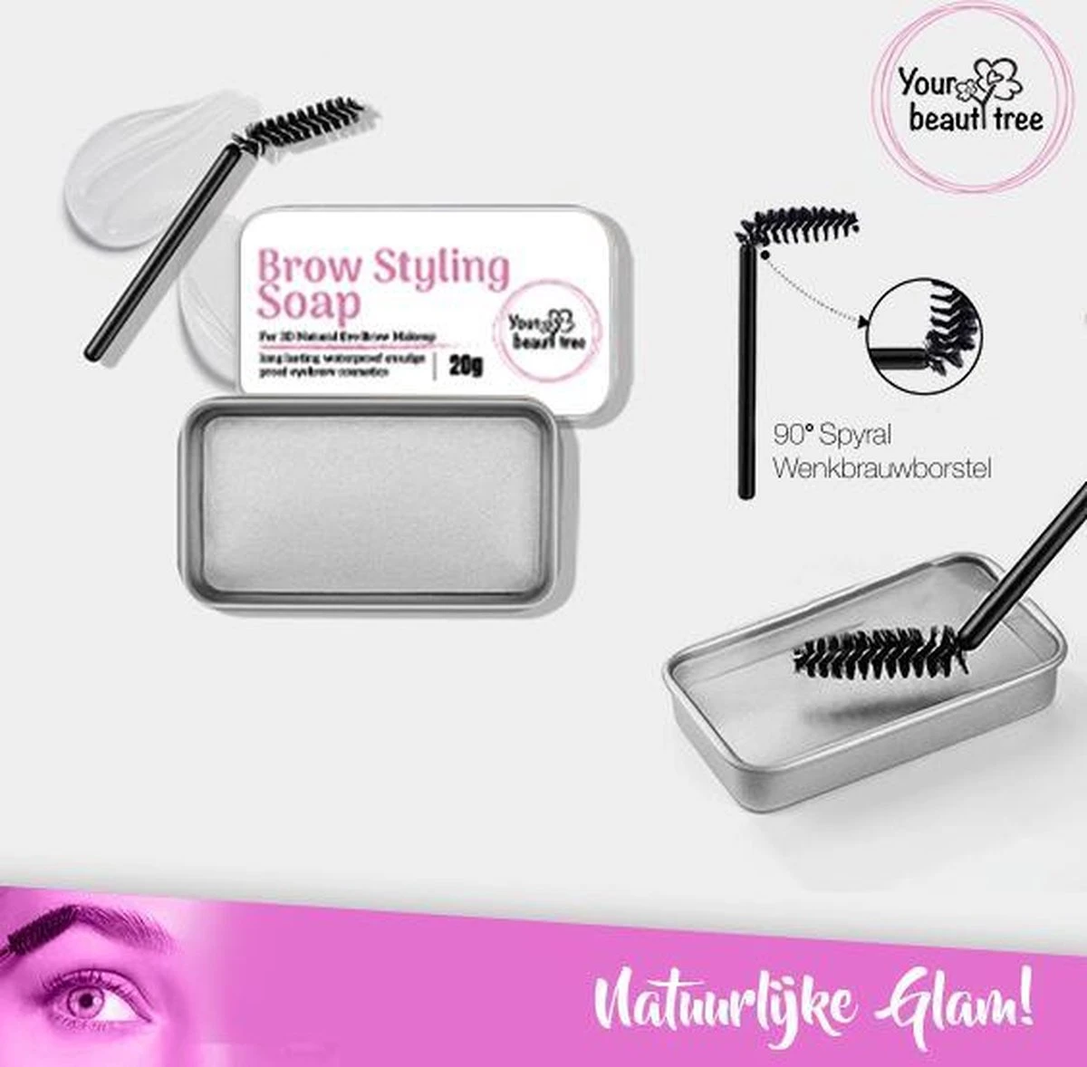 Your Beauty Tree ® Brow Styling Soap - Browsoap - Wenkbrauwzeep - Brow Lamination - Wenkbrauw Zeep 4 Your Beauty Tree ® Brow Styling Soap - Browsoap - Wenkbrauwzeep - Brow Lamination - Wenkbrauw Zeep - Afbeelding 4