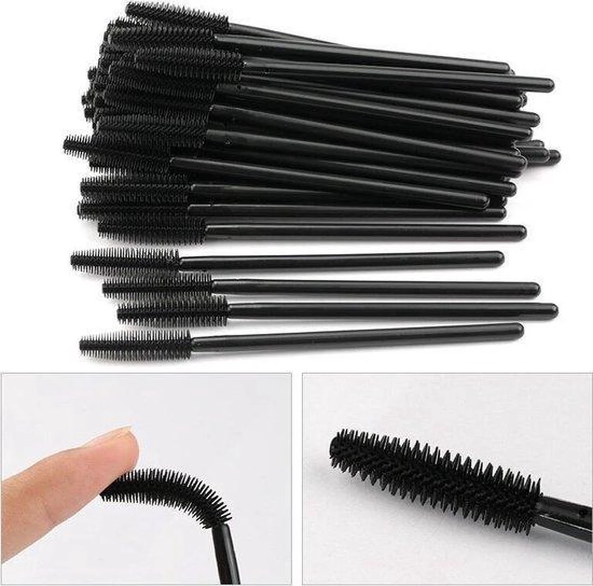 Lashes & More – 50 Stuks Siliconen WimperBorsteltjes – Zwart - Mascara Borsteltjes - Mascara Borstel - Wimper Borstel - Siliconen Wimperborstel - Wimperborstel Voor Wimper Extensions - Siliconen Wenkbrauwborstel -Siliconen Top - Wenkbrauw Kwast 3 Lashes & More – 50 Stuks Siliconen WimperBorsteltjes – Zwart - Mascara Borsteltjes - Mascara Borstel - Wimper Borstel - Siliconen Wimperborstel - Wimperborstel Voor Wimper Extensions - Siliconen Wenkbrauwborstel -Siliconen Top - Wenkbrauw Kwast - Afbeelding 3