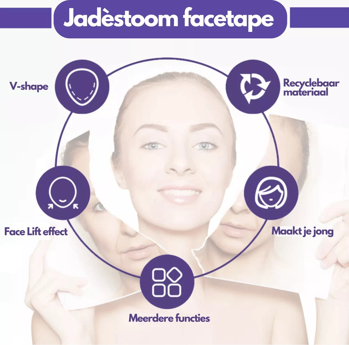 Face Lift Tape - Facelift Zonder Chirurgie - Instant Eyes, Face And Neck Lift - 40 Stuks - Transparent 4 Face Lift Tape - Facelift Zonder Chirurgie - Instant Eyes, Face And Neck Lift - 40 Stuks - Transparent - Afbeelding 4