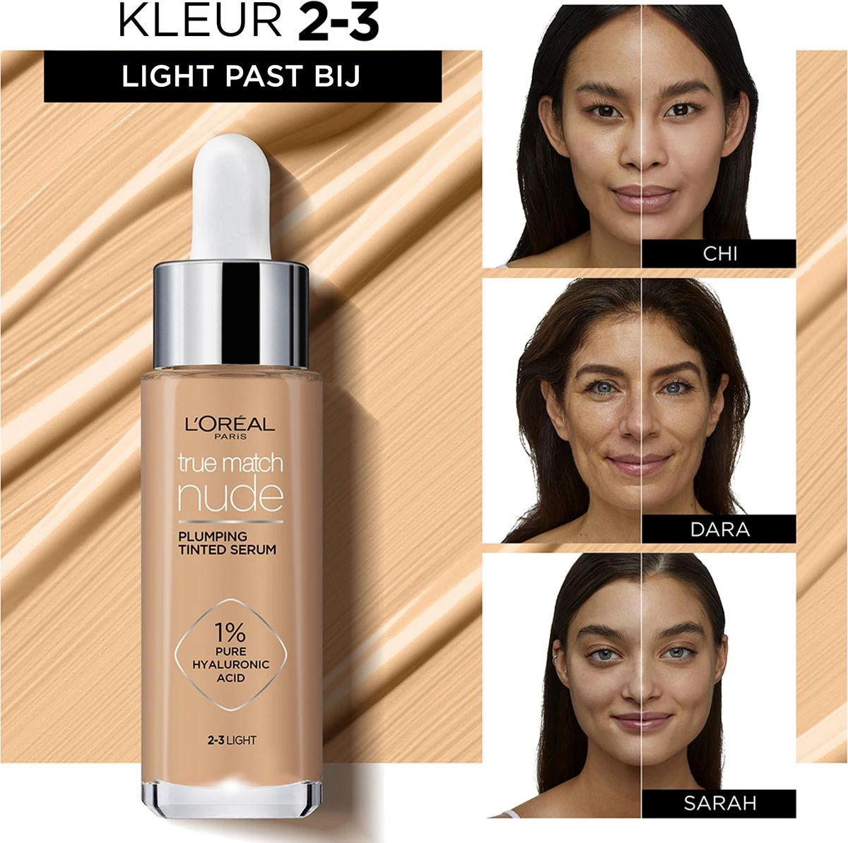 L’Oréal Paris True Match Tinted Serum Foundation - 2-3 Light - 30ml 6 L’Oréal Paris True Match Tinted Serum Foundation - 2-3 Light - 30ml - Afbeelding 6