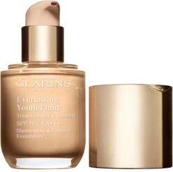 Clarins Everlasting Youth Fluid Illuminating & Firming Foundation - 110 Honey - Foundation - 30 Ml -Cosmetisch Korting 1200x1195 3