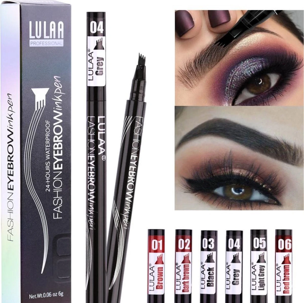 LULAA Microblade Pen - BRUIN - Watervaste Microblading Wenkbrauwpen - Waterproof Tattoo Pen - Make Up - Eyebrow Blading 1 LULAA Microblade Pen - BRUIN - Watervaste Microblading Wenkbrauwpen - Waterproof Tattoo Pen - Make Up - Eyebrow Blading