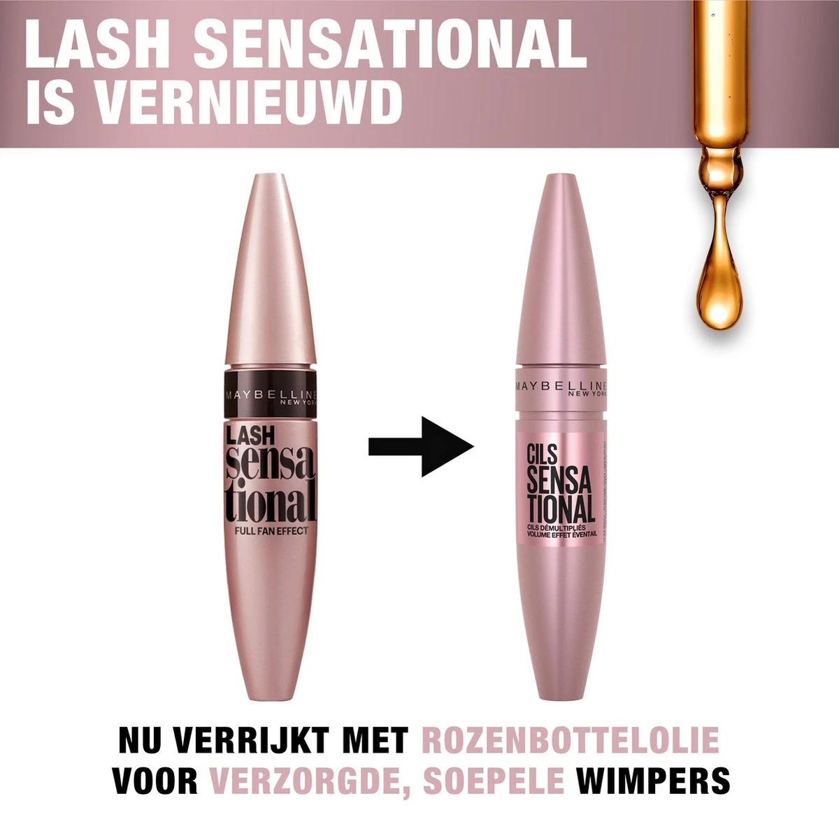 Maybelline Lash Sensational Volume Mascara - Very Black - Zwart 7 Maybelline Lash Sensational Volume Mascara - Very Black - Zwart - Afbeelding 7