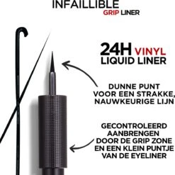 L'Oréal Paris Infailible Gip 24h Vinyl Liquid Liner Zwart - 3ml -Cosmetisch Korting 1200x1198 15