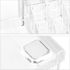 Relaxdays Make-up Organizer Klein - Stapelbaar - Sieradendoosje - Cosmetica - Opbergbox - Doorzichtig -Cosmetisch Korting 1200x1198 23