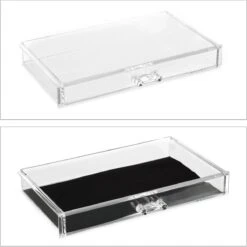 Relaxdays Make-up Organizer - Tweedelig - Cosmetica Opbergdoos - Transparant -Cosmetisch Korting 1200x1198 25