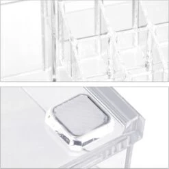 Relaxdays Make-up Organizer - Tweedelig - Cosmetica Opbergdoos - Transparant -Cosmetisch Korting 1200x1198 26