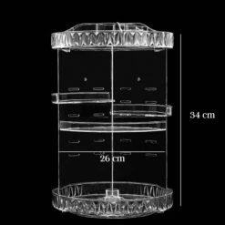 LuZana Make-Up Organizer - Beauty Organizer Voor Make Up - 360° Roterend - Opbergbox - Opbergdoos Cosmetica - Sieradendoos - Nagellak - Lippenstift - Transparant - Cadeautje Voor Vrouw -Cosmetisch Korting 1200x1199 11