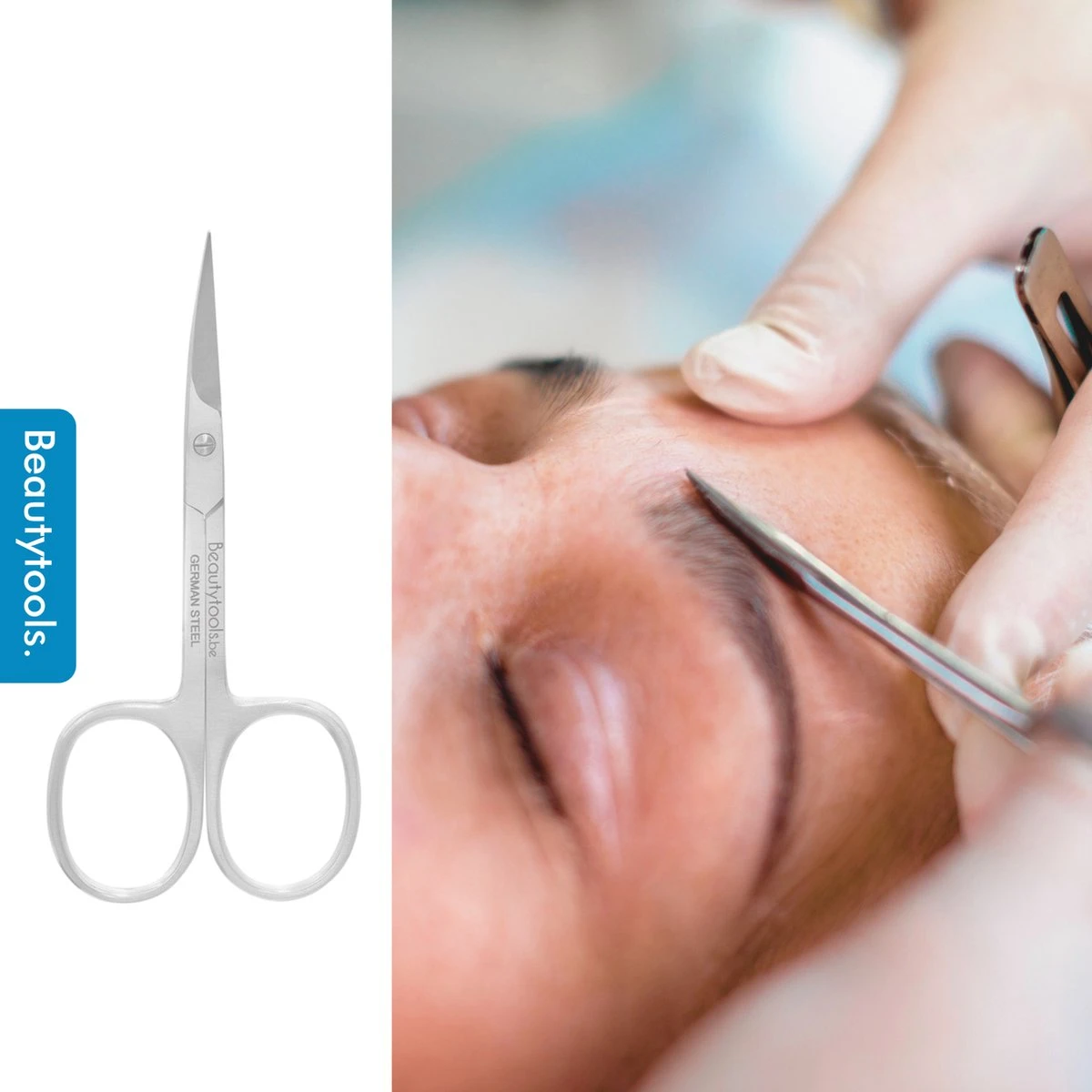 BeautyTools Wenkbrauwschaar - Wenkbrauw Trimmer - Eyebrow Scissor - Stevig Recht Snijvlak - INOX (9.5 Cm) (NS-0799) 1 BeautyTools Wenkbrauwschaar - Wenkbrauw Trimmer - Eyebrow Scissor - Stevig Recht Snijvlak - INOX (9.5 Cm) (NS-0799)
