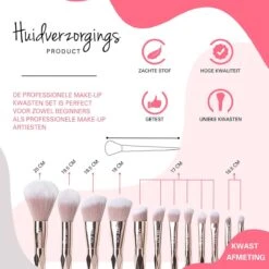 BeauRose Make Up Kwasten Set - Make Up Brush - Oogschaduw - Foundation Kwast - Poeder Kwast - Brush - Make Up - Cosmetica - Kwasten Set – Make Up Tasje - 12 Stuks 12 BeauRose Make Up Kwasten Set - Make Up Brush - Oogschaduw - Foundation Kwast - Poeder Kwast - Brush - Make Up - Cosmetica - Kwasten Set – Make Up Tasje - 12 Stuks -Cosmetisch Korting 1200x1200 608